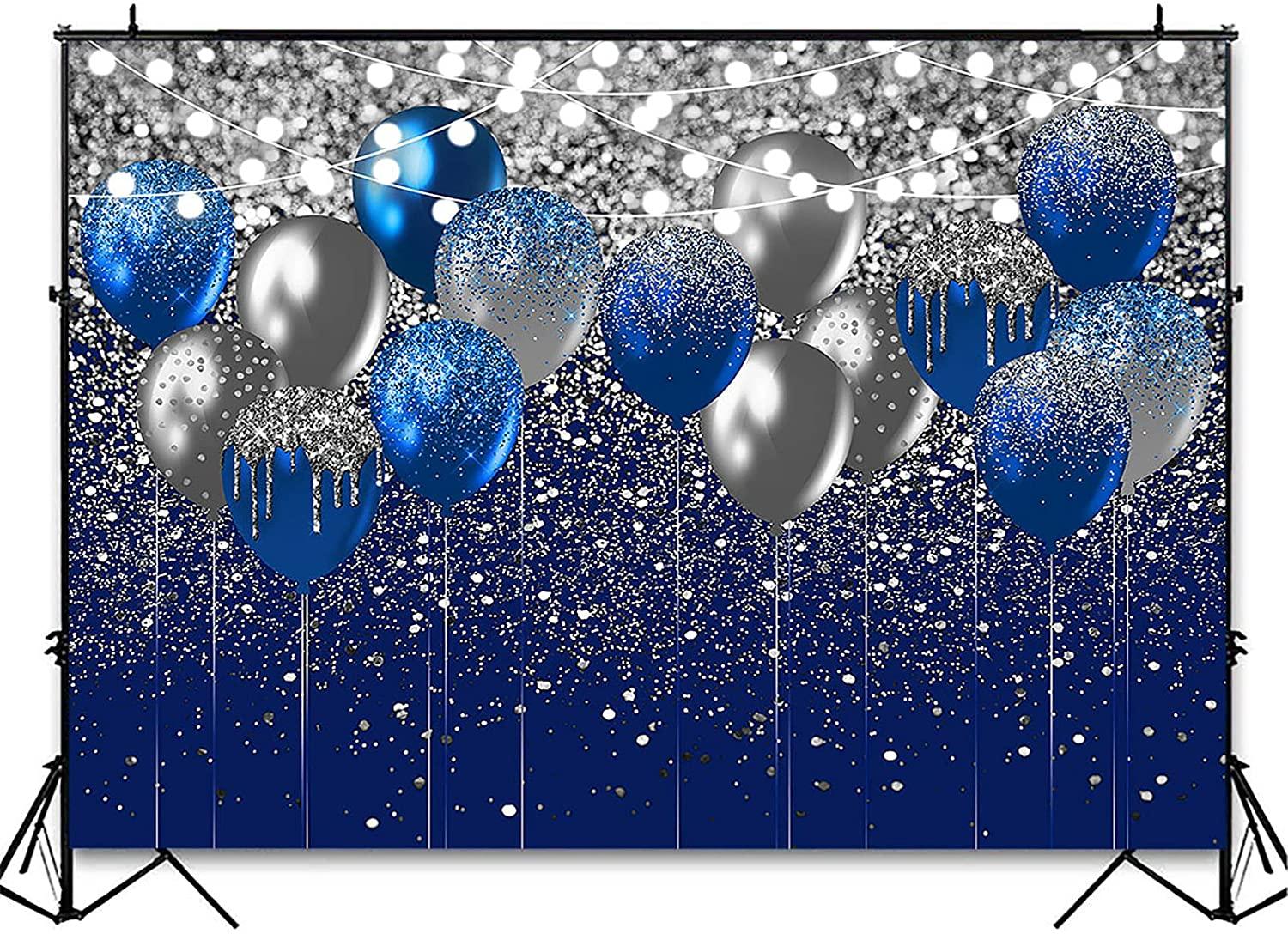 Royal Blue Glitter Backdrop for Birthday Wedding Prom Graduation Photography Background Party Glitter Blue Backdrop - Lasercutwraps Shop