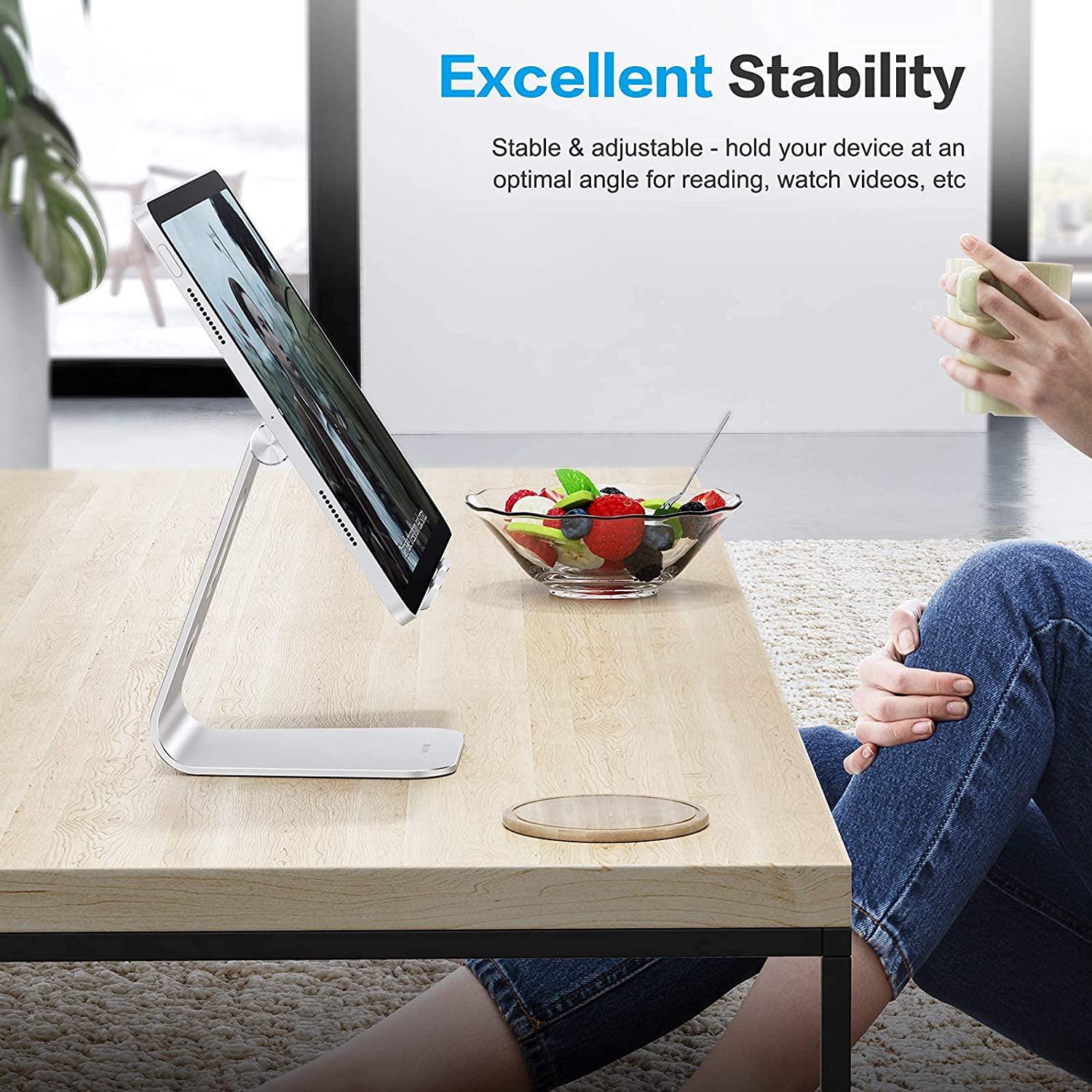 Adjustable Tablet Stand for Desk, Upgraded Longer Arms for Greater Stability - Lasercutwraps Shop