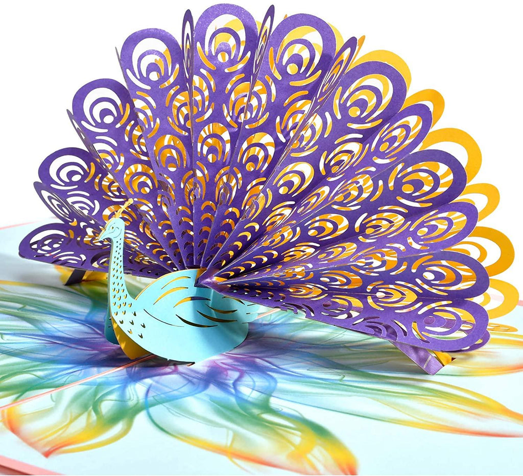 3D Pop Up Mothers Day Card,Mothers Day Greeting Cards Gifts for Mom Women Her,Mom Gifts Peacock Card - Lasercutwraps Shop