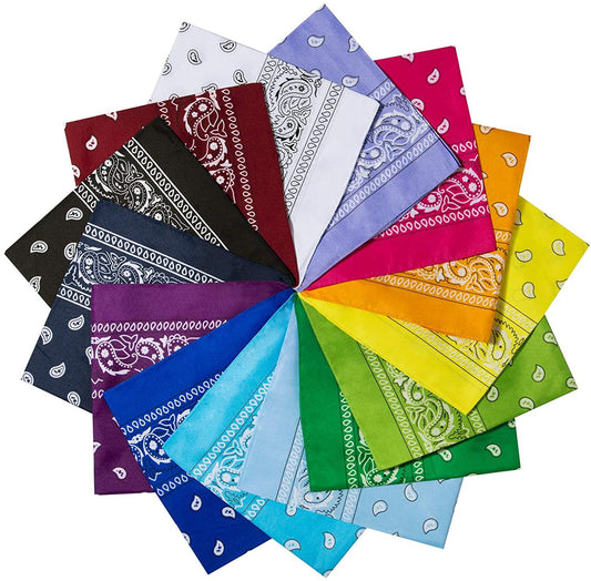 14Pcs Bandanas Paisley Print Novelty Headband Cowboy Headwraps Scarfs Hair Head Bandana for Men - Lasercutwraps Shop