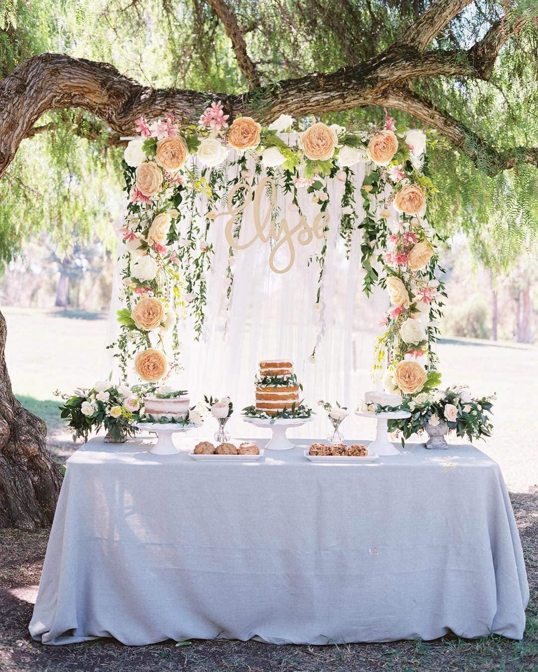 Artificial Peony Garland Flowers, Floral Greenery Garland Rose Flower Vine Garland with Mixed Peony Flowers and Green Leaves for Wedding - Lasercutwraps Shop