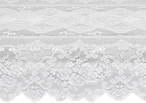 White Lace Tablecloth for Rectangular Tables, Vintage Style for Formal Dining, Dinner Parties, Wedding, Baby Shower (54 x 72 in) - Lasercutwraps Shop
