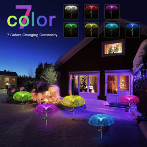 3pcs Solar Flower Lights Outdoor Garden Waterproof Jellyfish Lights - Lasercutwraps Shop