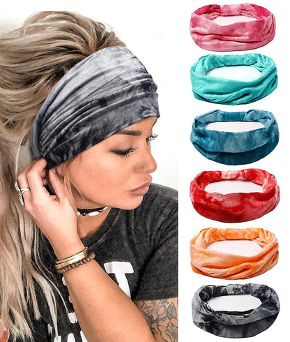 Headbands for Women African Boho Wide Knotted Head Wraps Turbans - Lasercutwraps Shop