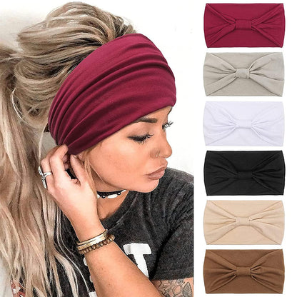 Headbands for Women African Boho Wide Knotted Head Wraps Turbans - Lasercutwraps Shop