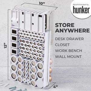 The Battery Organizer and Tester with Cover, Battery Storage Organizer and Case, Holds 93 Batteries - Lasercutwraps Shop