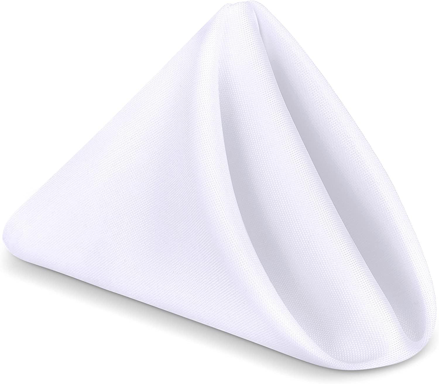 12Pcs 100% Polyester Dinner Napkins with Hemmed Edges, Washable Napkins Ideal for Parties, Event, Weddings - Lasercutwraps Shop