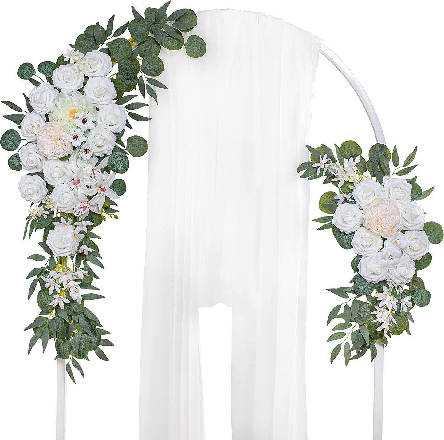 2pcs Wedding Arch Flowers, Artificial Flowers for Decoration, Large Flower Swag for Wedding Ceremony - Lasercutwraps Shop