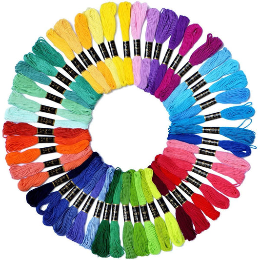 Embroidery Floss Rainbow Color 50 Skeins Per Pack Cross Stitch Threads Friendship Bracelets Floss Crafts Floss - Lasercutwraps Shop