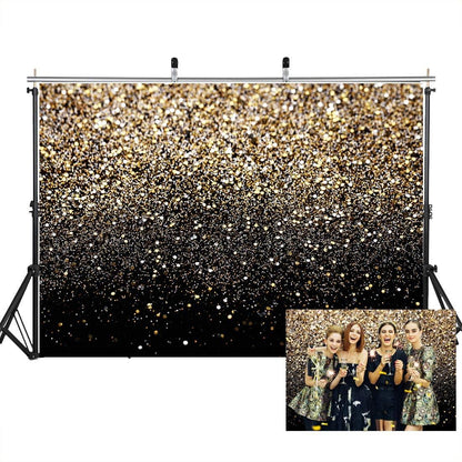 Black and Gold Backdrop Golden Spots Backdrop Vinyl Photography Backdrop Vintage Astract Background - Lasercutwraps Shop