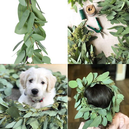 5.5Ft Seeded Eucalyptus Garland, Artificial Vines Faux Eucalyptus Table Garland Artificial Eucalyptus Garland Greenery Wedding Backdrop Arch Decor - Lasercutwraps Shop