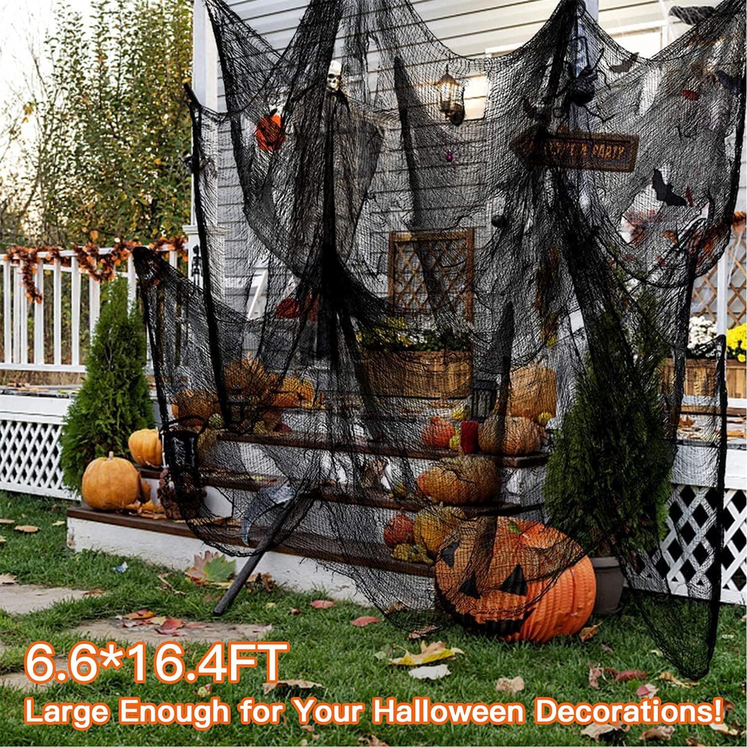 Halloween Creepy Cloth 80 x 200 in, Scary Gauze Doorways Spooky Giant Tapestry for Halloween Party Supplies Decorations - Lasercutwraps Shop