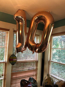 Rose Gold Number 1 Balloon, 40 Inch - Lasercutwraps Shop