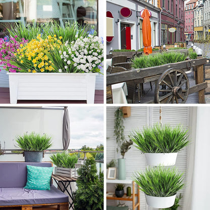 uv resistant plastic outdoor plants 14pcs Artificial Plants Outdoor, UV Resistant Fake Grass Outdoor Plant – Lasercutwraps Shop