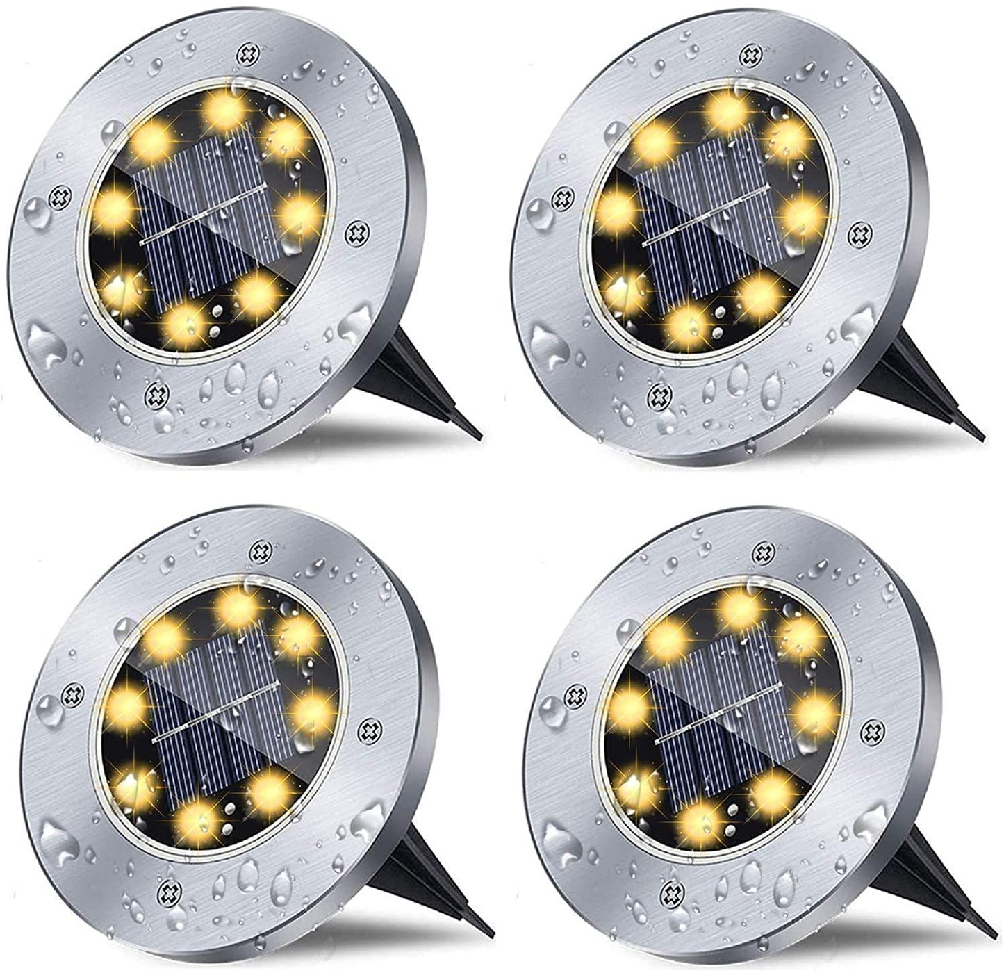 Solar Ground Lights, Waterproof Solar Garden Lights, Upgraded Outdoor Garden Waterproof Bright in-Ground Lights - Lasercutwraps Shop