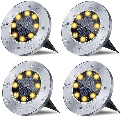 Solar Ground Lights, Waterproof Solar Garden Lights, Upgraded Outdoor Garden Waterproof Bright in-Ground Lights - Lasercutwraps Shop