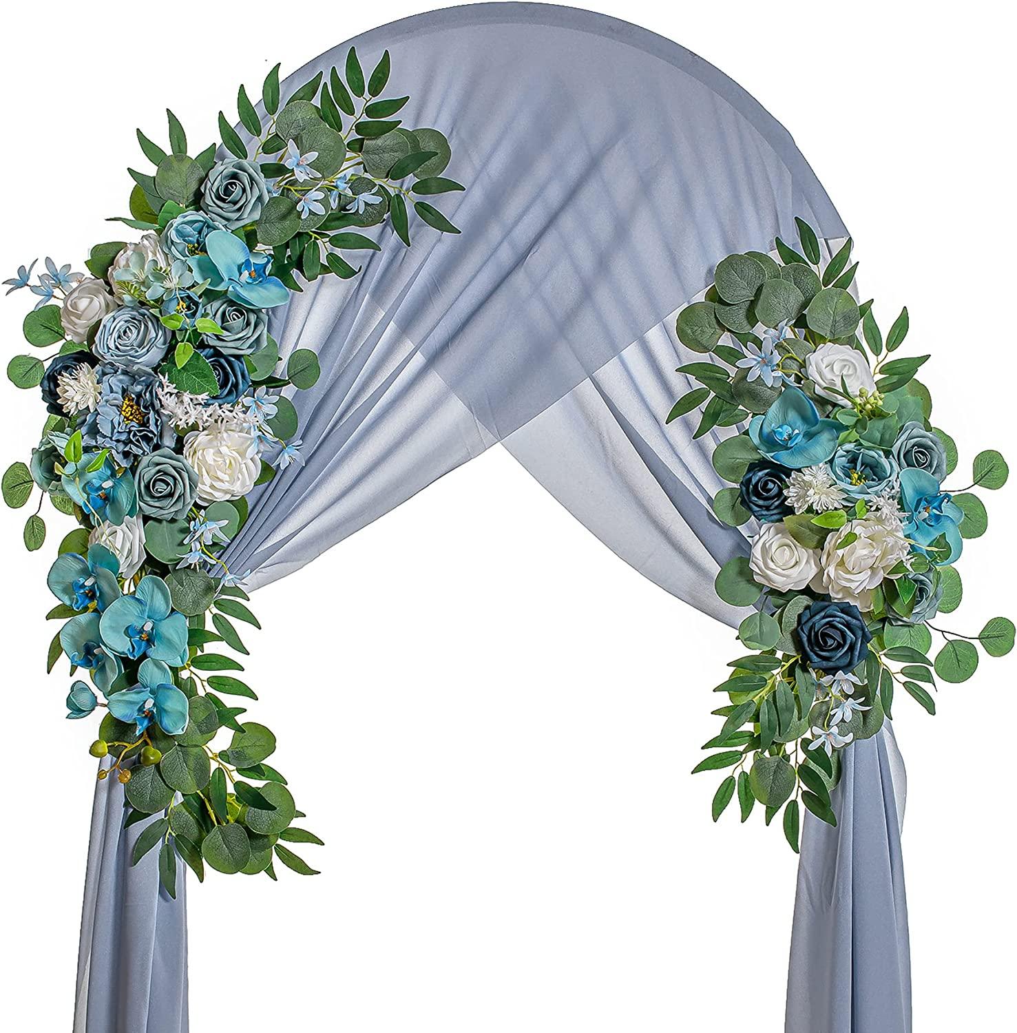 2pcs Wedding Arch Flowers, Artificial Flowers for Decoration, Large Flower Swag for Wedding Ceremony - Lasercutwraps Shop