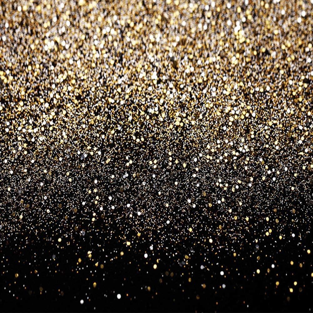 Black and Gold Backdrop Golden Spots Backdrop Vinyl Photography Backdrop Vintage Astract Background - Lasercutwraps Shop