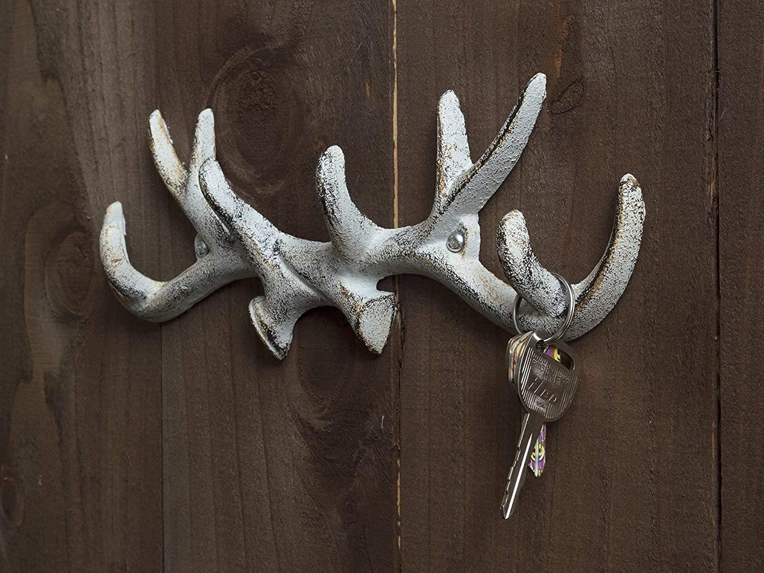 Vintage Cast Iron Deer Antlers Wall Mounted Hooks – Lasercutwraps Shop