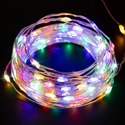 40Ft 120 LED Waterproof Copper Wire Firefly Lights,Starry String Lights for Wedding Indoor Outdoor Christmas Garden Decoration, Warm White(No Remote) - Lasercutwraps Shop