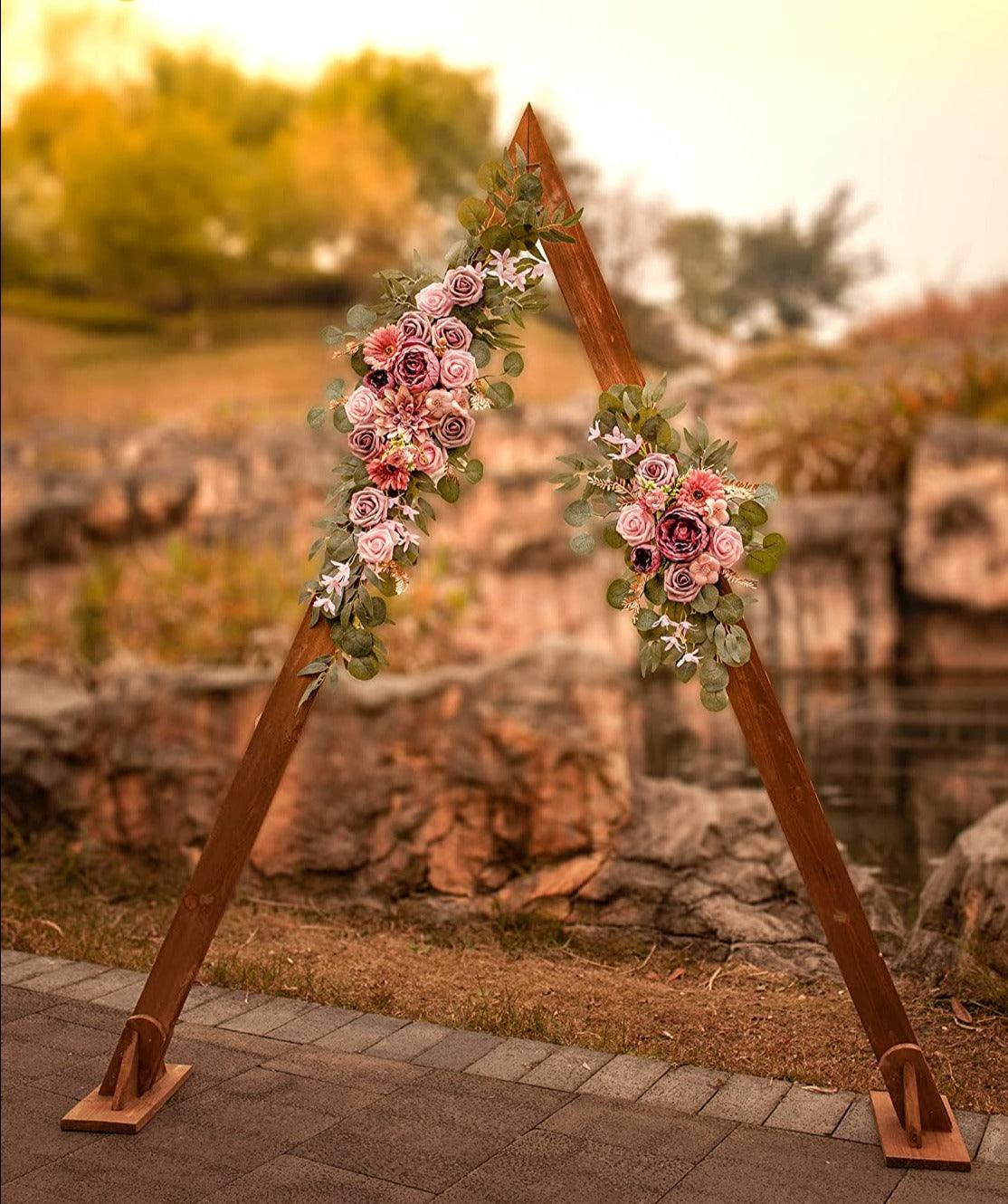 2pcs Wedding Arch Flowers, Artificial Flowers for Decoration, Large Flower Swag for Wedding Ceremony - Lasercutwraps Shop