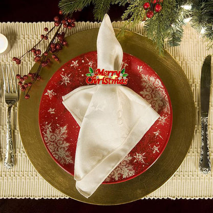 Christmas Napkin Rings Set of 12,Napkin Rings Holders for Christmas Dinning Table Setting Wedding Receptions, Christmas - Lasercutwraps Shop