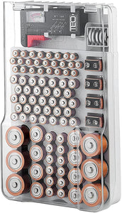 The Battery Organizer and Tester with Cover, Battery Storage Organizer and Case, Holds 93 Batteries - Lasercutwraps Shop