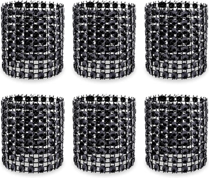Rhinestone Napkin Rings Diamond Adornment for Place Settings, Wedding Receptions - Lasercutwraps Shop