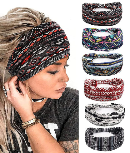 Headbands for Women African Boho Wide Knotted Head Wraps Turbans - Lasercutwraps Shop