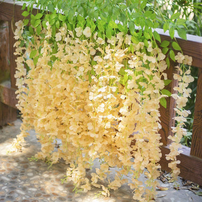 Artificial Wisteria Vine Hanging Garland Silk Long Hanging Bush Flowers String Wedding Birthday Home Party Decorations - Lasercutwraps Shop