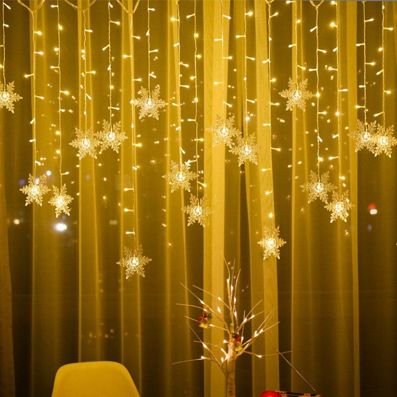 Snowflake String Lights Battery Operated Waterproof LED Fairy Lights for Xmas Garden - Lasercutwraps Shop
