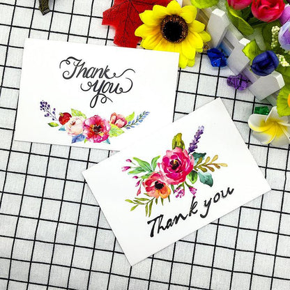 Greenery Floral Thank You Cards With Envelopes 48 Bulk 4 X 6 Inch for Wedding Baby Shower - Lasercutwraps Shop