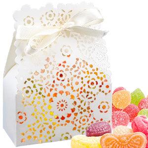 50PCS Mini Lvory White Paper Laser Cut Gift Candy Box Wedding European Hollow Small Gift Boxes for Wedding Bridal Shower Baby Birthday Party Anniverary - Lasercutwraps Shop