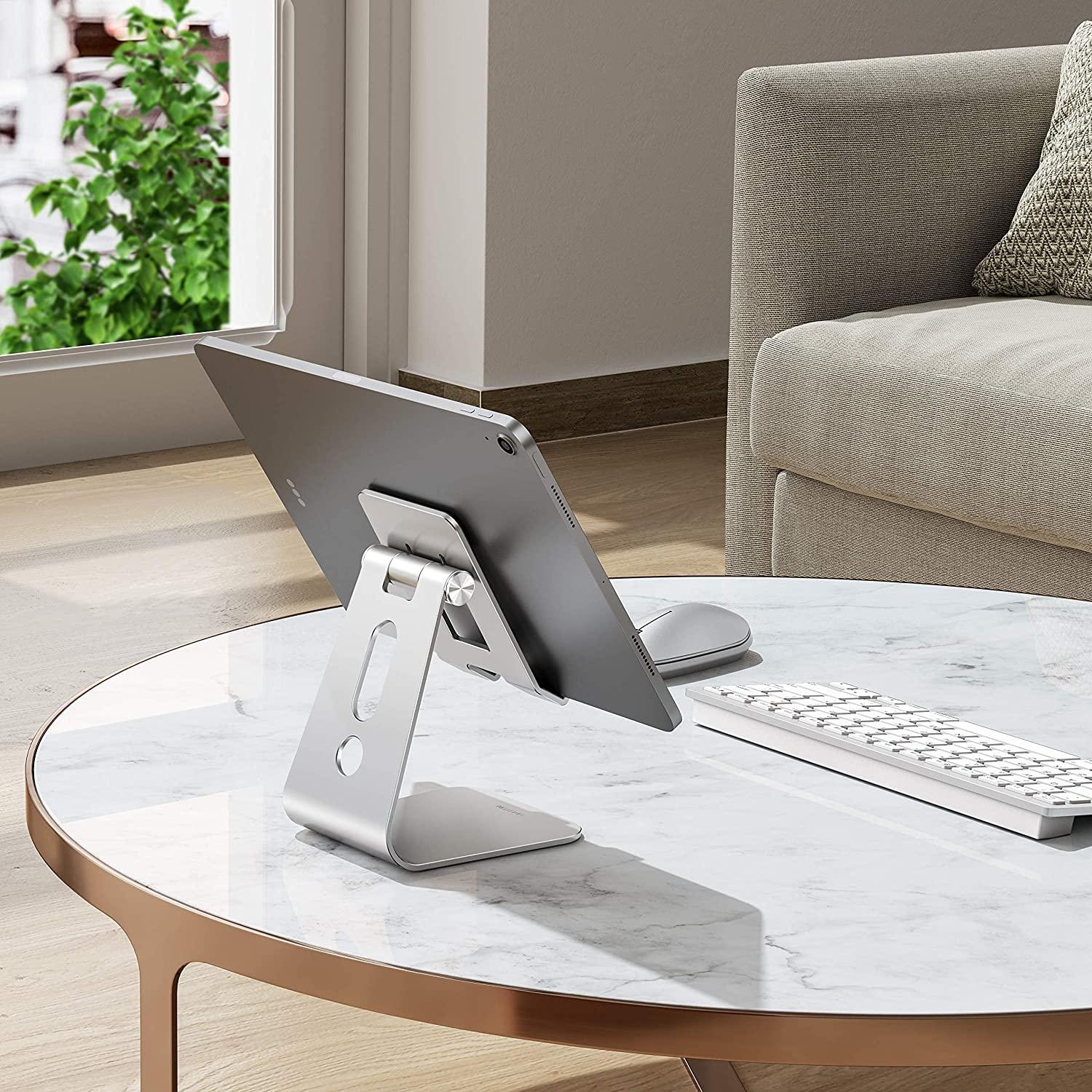 Adjustable Tablet Stand for Desk, Upgraded Longer Arms for Greater Stability - Lasercutwraps Shop