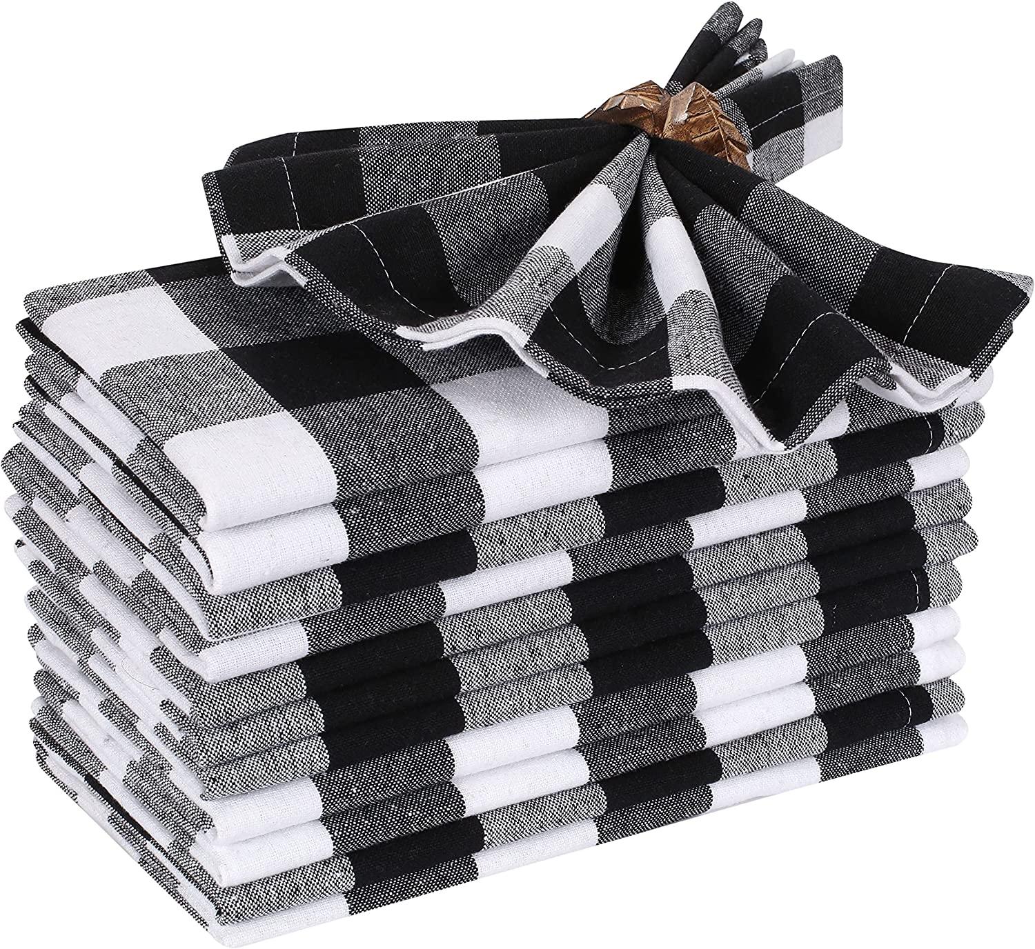 Cloth Dinner Napkin Gingham Plaid Check Fabric 18X18 Wedding Napkins, Cocktails Napkins, Fabric Napkins - Lasercutwraps Shop