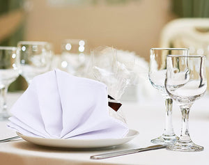 12Pcs 100% Polyester Dinner Napkins with Hemmed Edges, Washable Napkins Ideal for Parties, Event, Weddings - Lasercutwraps Shop