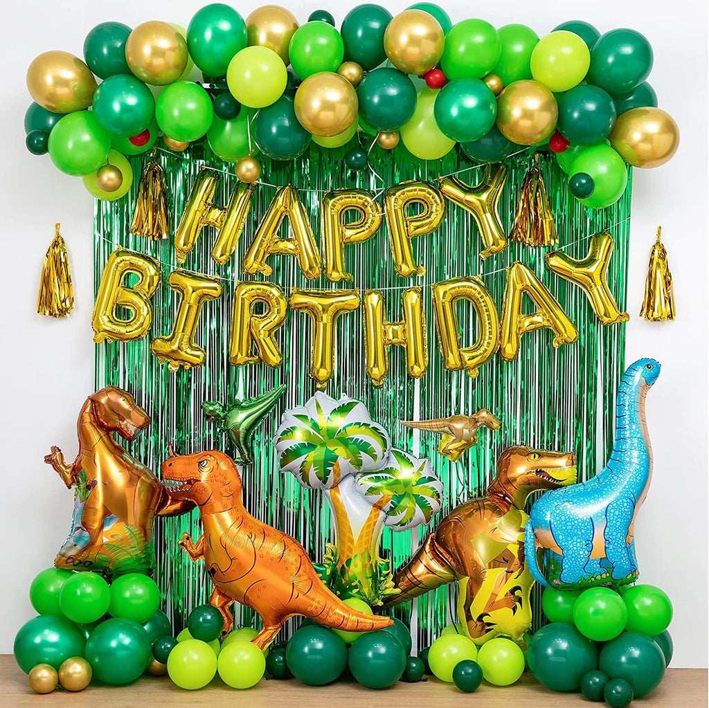 Dinosaur Birthday Party Decorations&Balloons Arch Garland Kit Dinosaurs Balloons,HAPPY BIRTHDAY Balloons - Lasercutwraps Shop