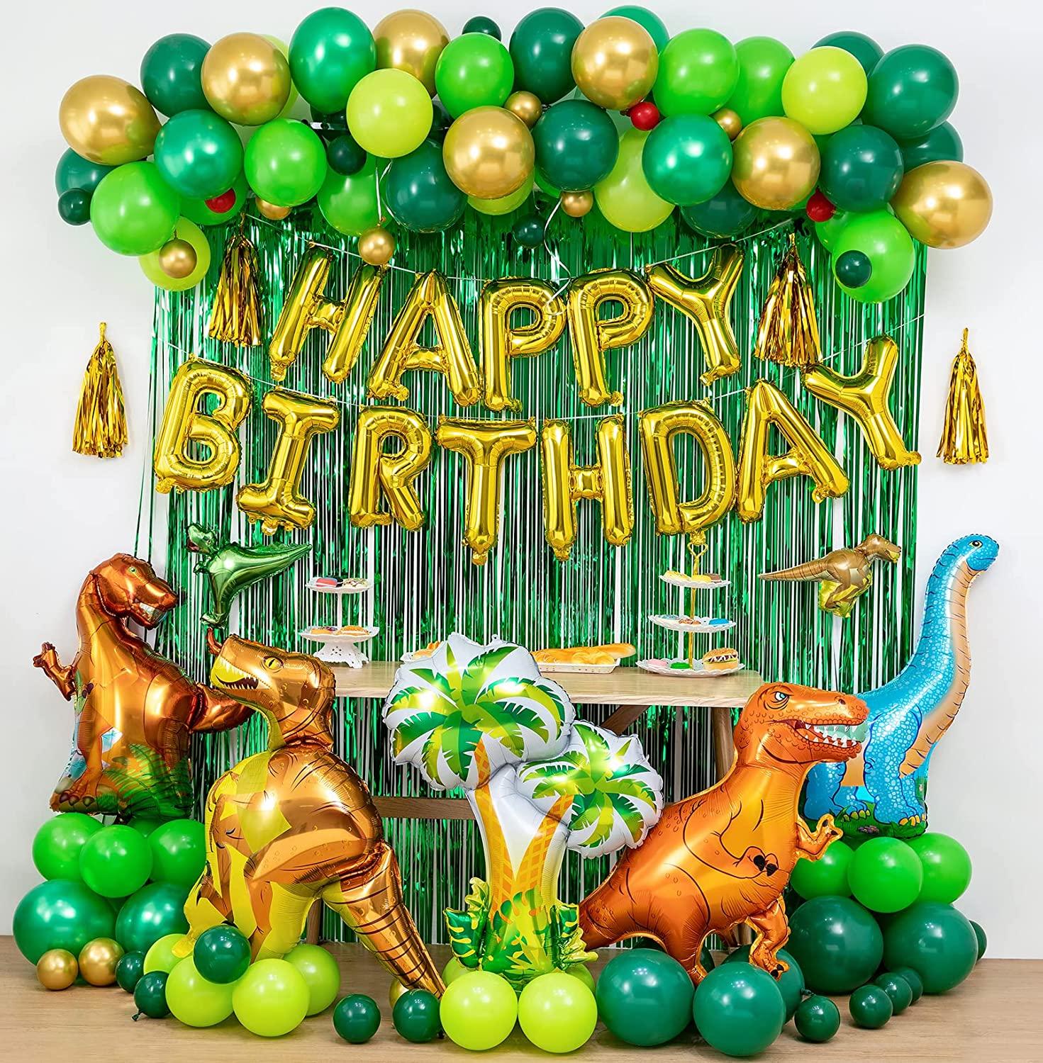 Dinosaur Birthday Party Decorations&Balloons Arch Garland Kit Dinosaurs Balloons,HAPPY BIRTHDAY Balloons - Lasercutwraps Shop