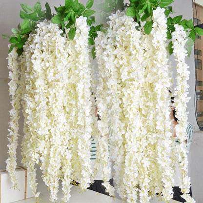 Artificial Wisteria Vine Hanging Garland Silk Long Hanging Bush Flowers String Wedding Birthday Home Party Decorations - Lasercutwraps Shop