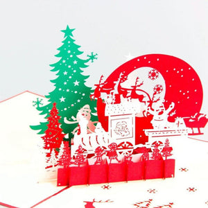 Christmas Eve Handmade 3D Pop-Up Card - Lasercutwraps Shop
