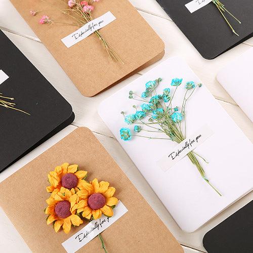 Dried Flower Thank You Card Greeting Cards Blank Thank You Note Card for Wedding Birthday Party Invitation - Lasercutwraps Shop
