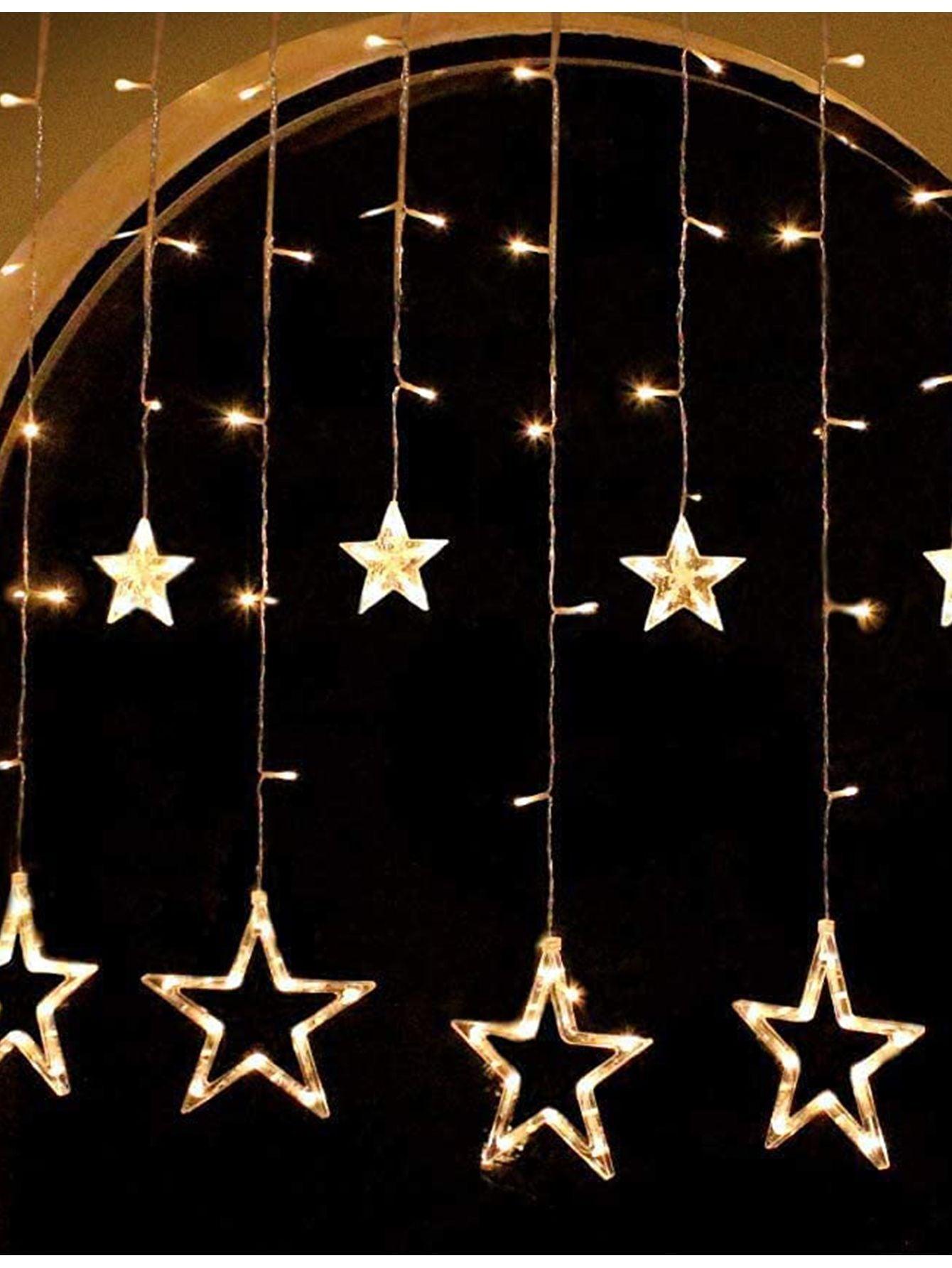 Star Curtain Lights, Stars Window Curtain Lights Fairy Lights - Lasercutwraps Shop