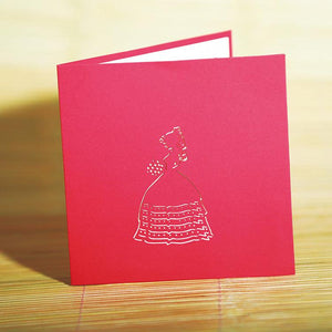 Handmade Wedding pop up card (Wedding Bride), 3D wedding card, Wedding Pop Up Anniversary Cards - Lasercutwraps Shop