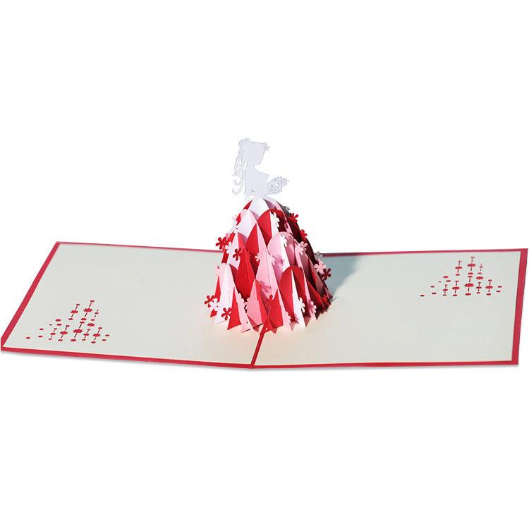 Handmade Wedding pop up card (Wedding Bride), 3D wedding card, Wedding Pop Up Anniversary Cards - Lasercutwraps Shop