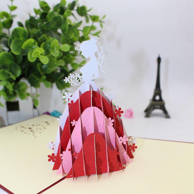 Handmade Wedding pop up card (Wedding Bride), 3D wedding card, Wedding Pop Up Anniversary Cards - Lasercutwraps Shop