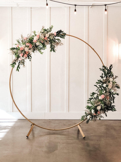 Wedding Arches for Ceremony Wedding Arch Circle Backdrop Stand Round Backdrop Stand Balloon Arch Stand Circle Balloon Arch Frame - Lasercutwraps Shop