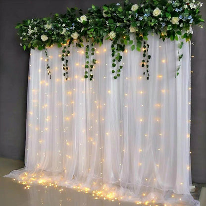 Battery or USB Plug in, 9.8 x 9.8 ft Remote Control Curtain Fairy Light Garland LED String Lights Wedding Backdrop Party Decorations - Lasercutwraps Shop