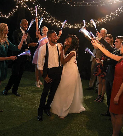 Lighted Fiber Optic Wands for Wedding Send off ideas for Your Wedding Exit - Lasercutwraps Shop