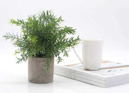 Mini Potted Plastic Fake Green Plant for Home Decor - Lasercutwraps Shop