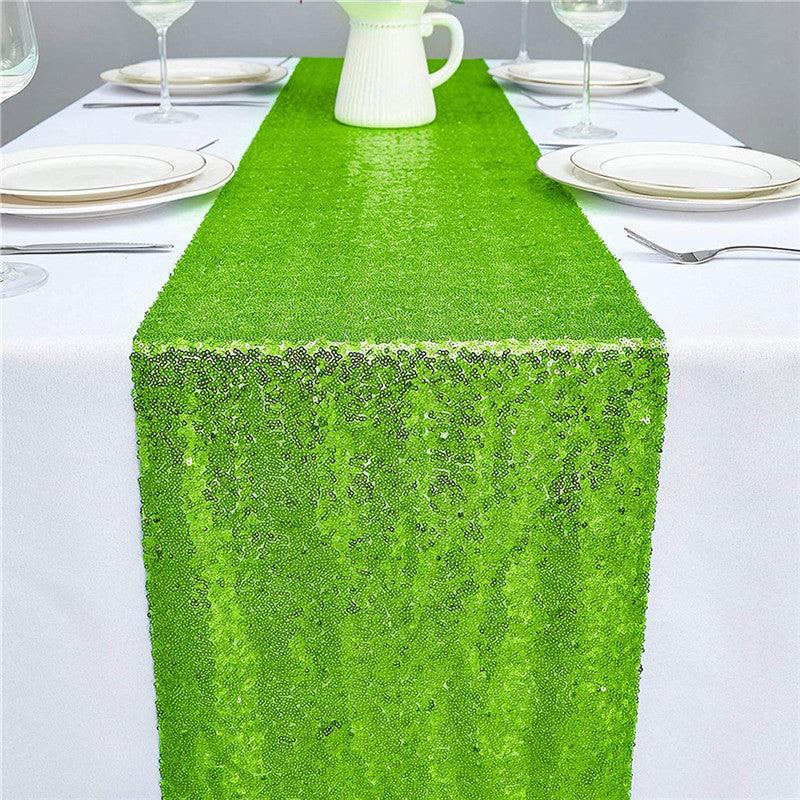 12x72 Inch Sequin Table Runner Glitter Table Runner for Party, Wedding, Bridal Baby Shower, Event Decorations - Lasercutwraps Shop